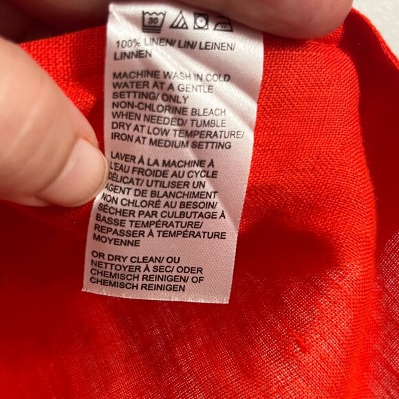 Ruffled sleeve linen top XS - Picture 8 of 8